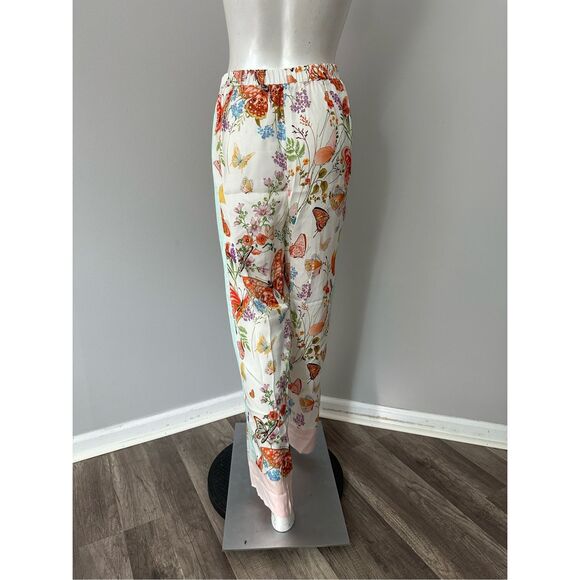 NWT My Beachy Side Printed Straight Leg Pull-on Cropped Pants Multicolor Small - Picture 5 of 8